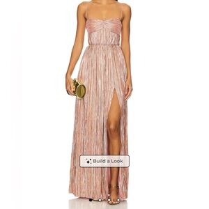 Lovers + Friends Strapless Pink Maxi Dress